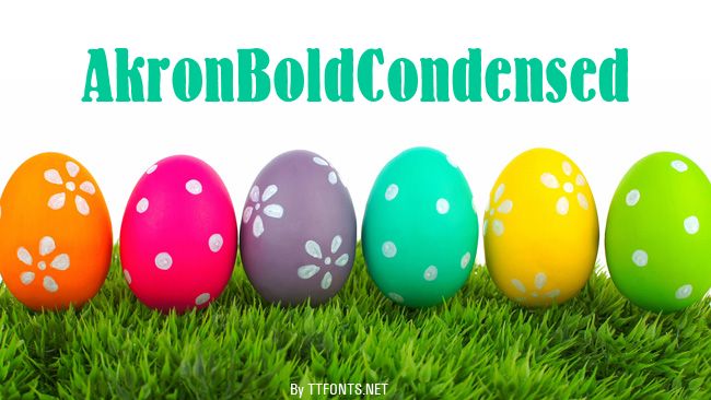 AkronBoldCondensed example