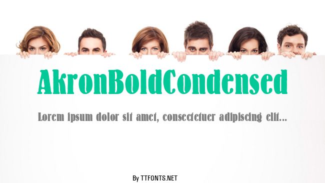 AkronBoldCondensed example