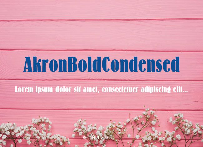 AkronBoldCondensed example