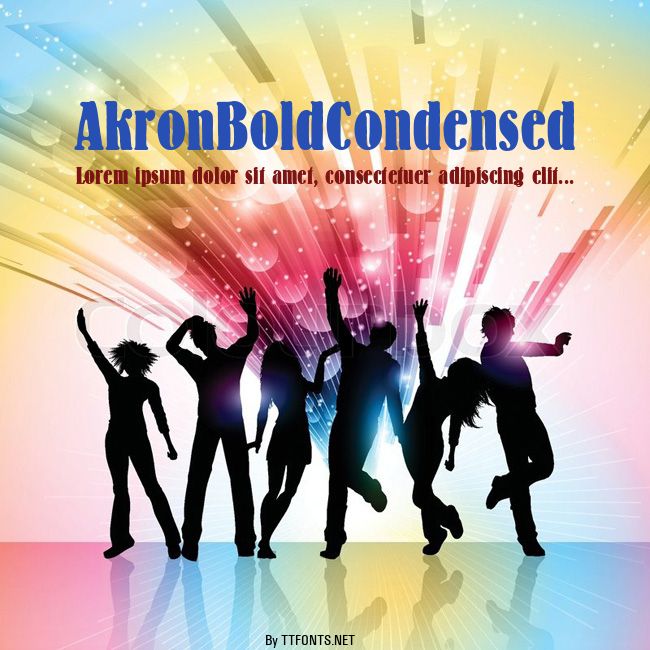 AkronBoldCondensed example