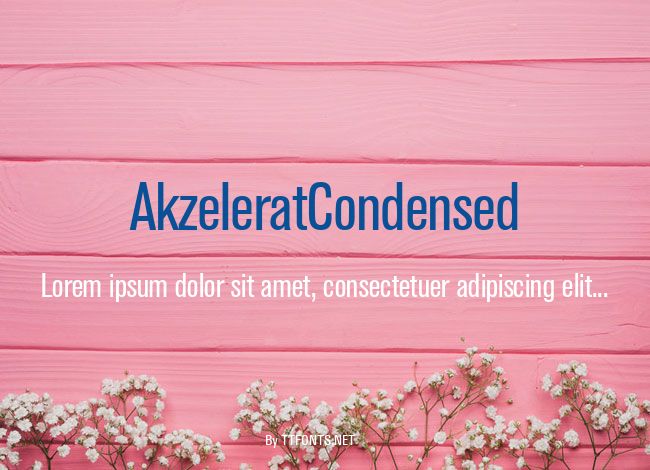 AkzeleratCondensed example