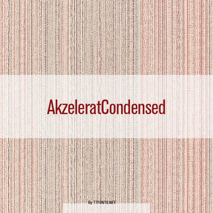 AkzeleratCondensed example