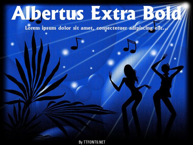 Albertus Extra Bold example