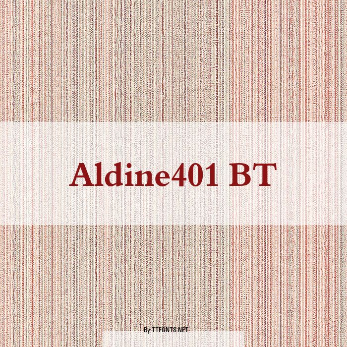 Aldine401 BT example