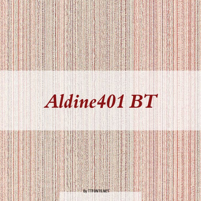 Aldine401 BT example