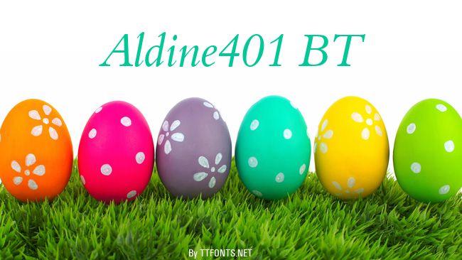 Aldine401 BT example