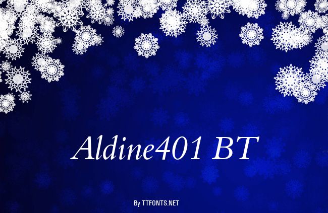 Aldine401 BT example