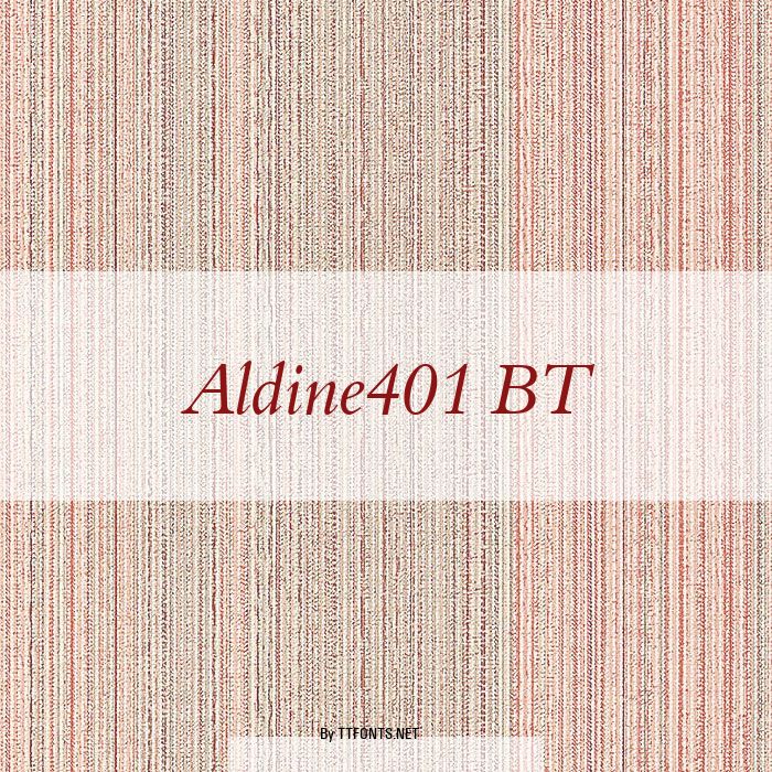 Aldine401 BT example