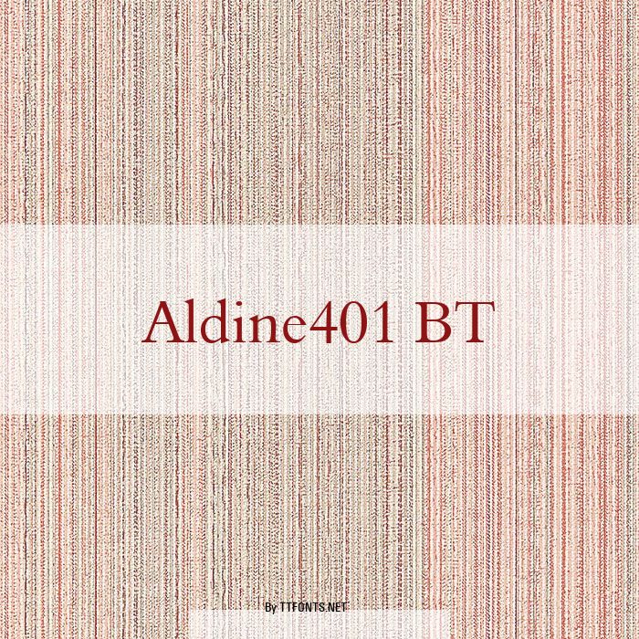 Aldine401 BT example