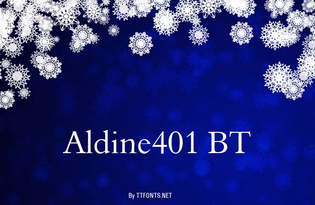 Aldine401 BT example