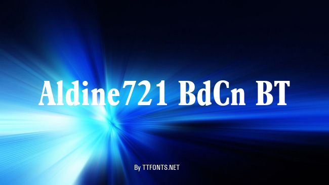 Aldine721 BdCn BT example