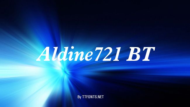 Aldine721 BT example