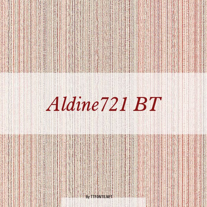 Aldine721 BT example