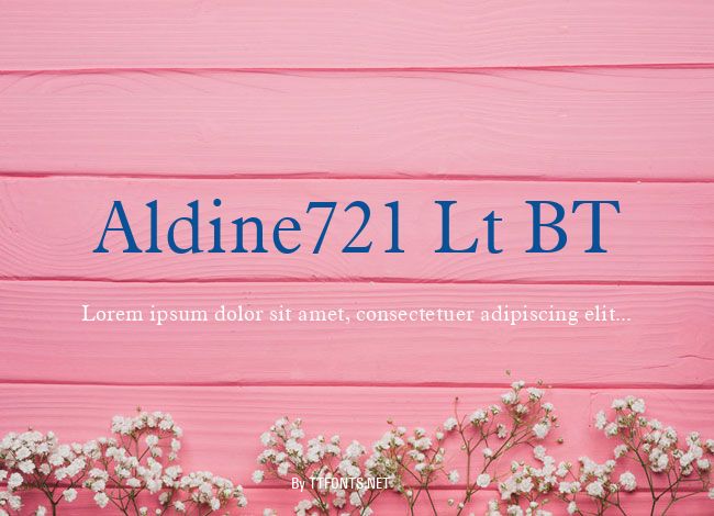 Aldine721 Lt BT example