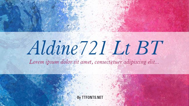 Aldine721 Lt BT example