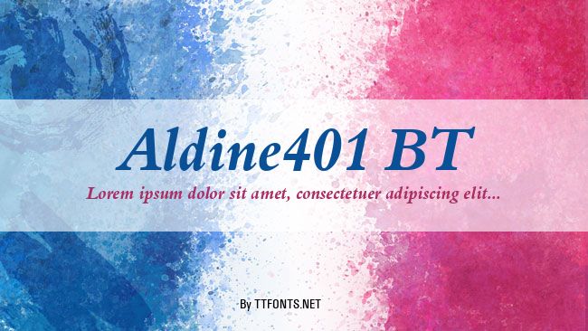 Aldine401 BT example