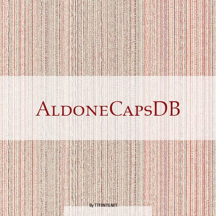 AldoneCapsDB example