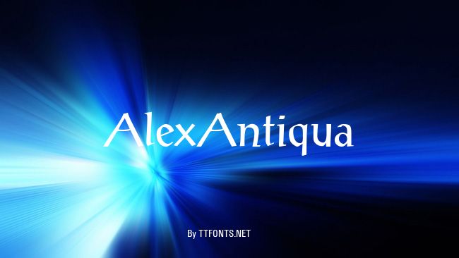 AlexAntiqua example