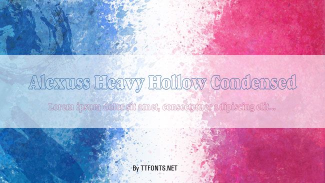 Alexuss Heavy Hollow Condensed example