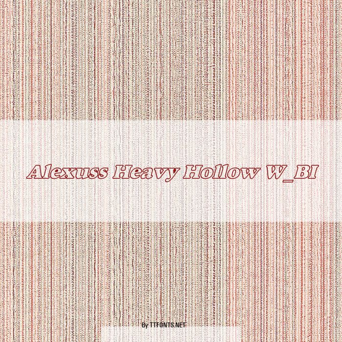 Alexuss Heavy Hollow W_BI example