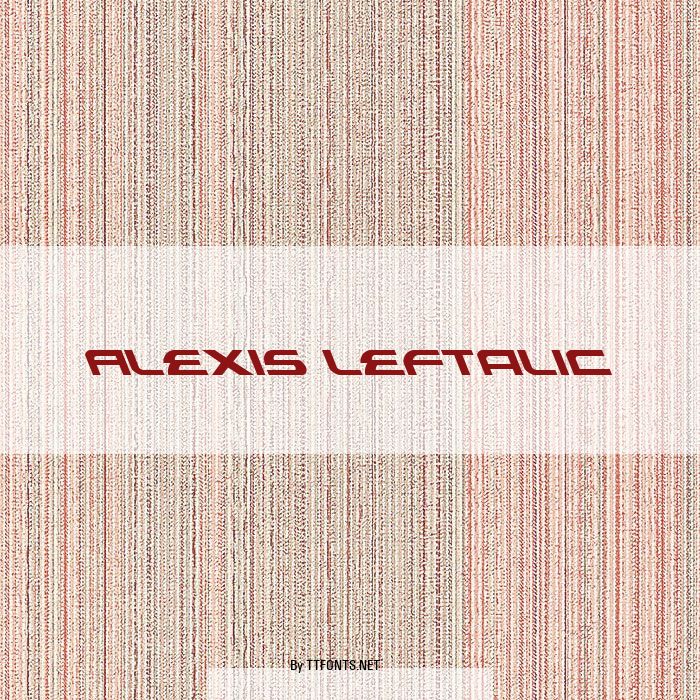 Alexis Leftalic example