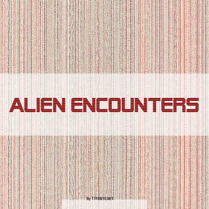 Alien Encounters example