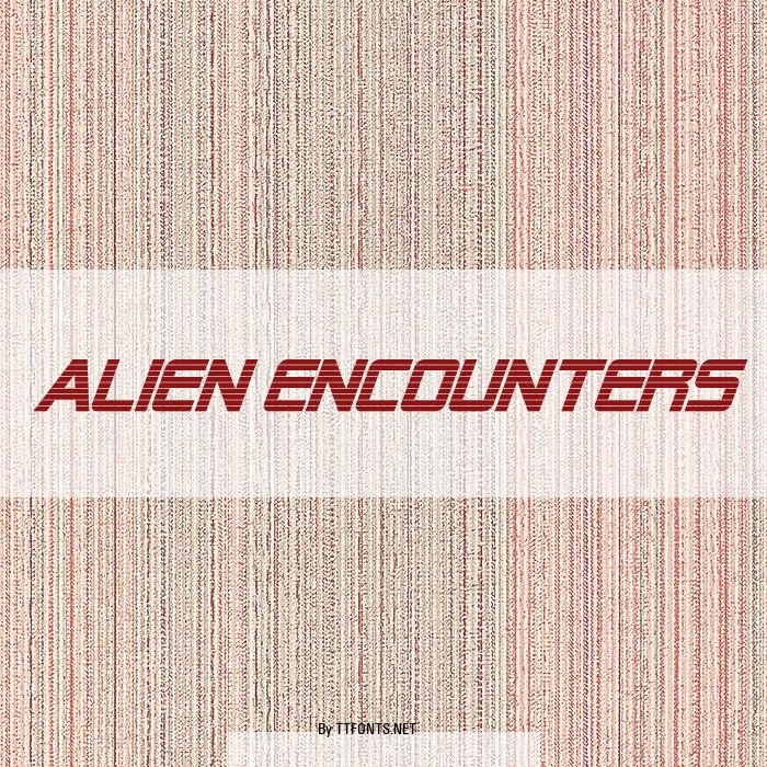 Alien Encounters example