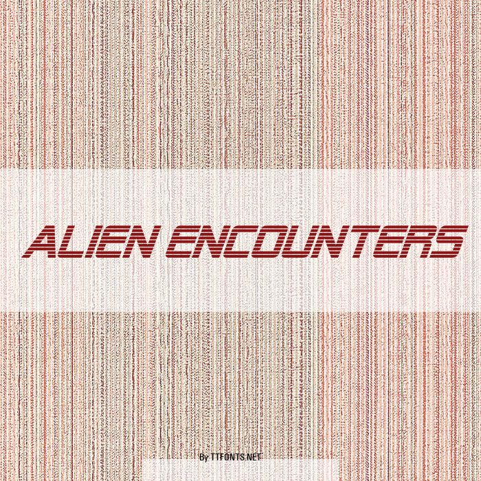 Alien Encounters example
