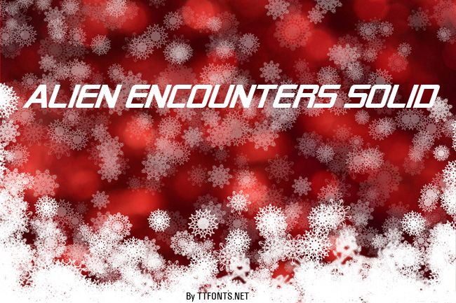 Alien Encounters Solid example