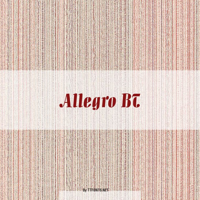 Allegro BT example