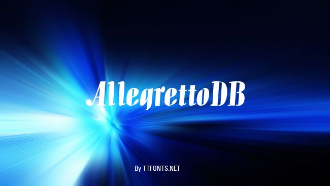 AllegrettoDB example