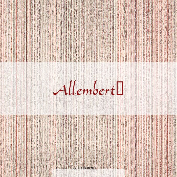 Allembert! example