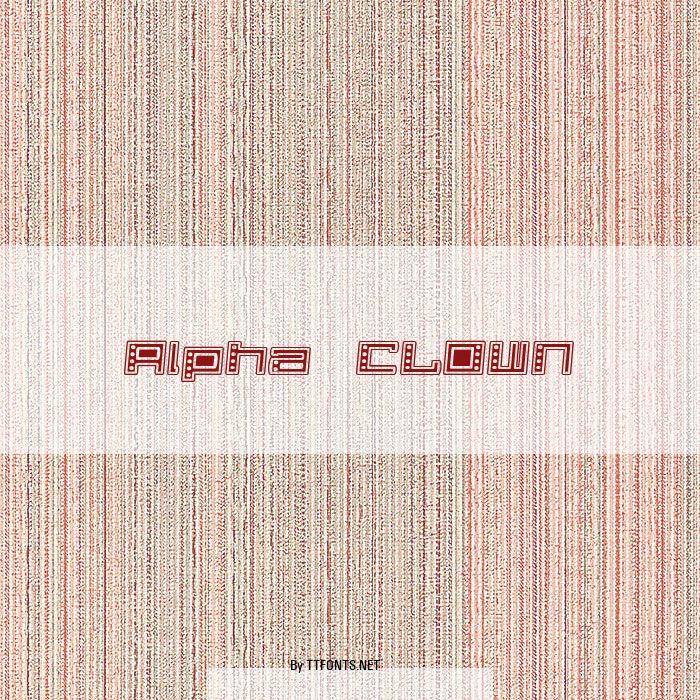 Alpha  CLOWN example