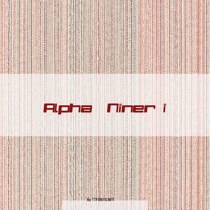 Alpha  Niner i example