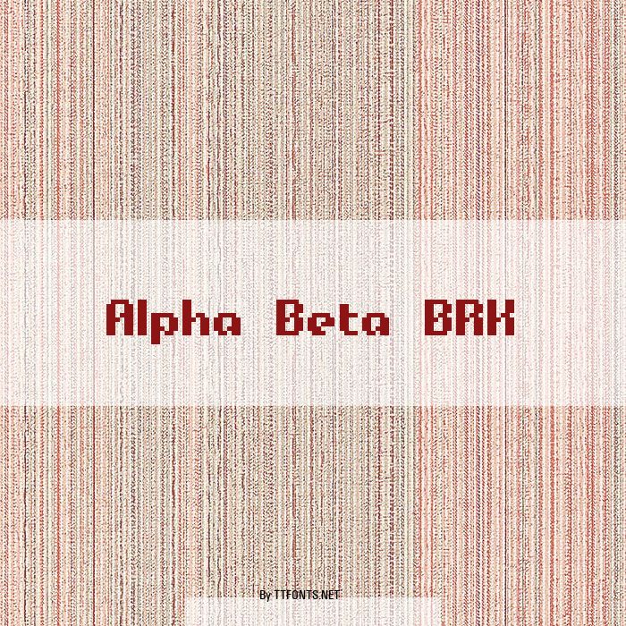 Alpha Beta BRK example
