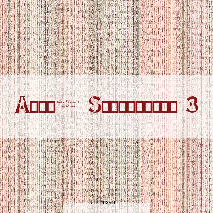 Alpha Silouettes 3 example