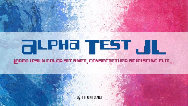 Alpha Test JL example