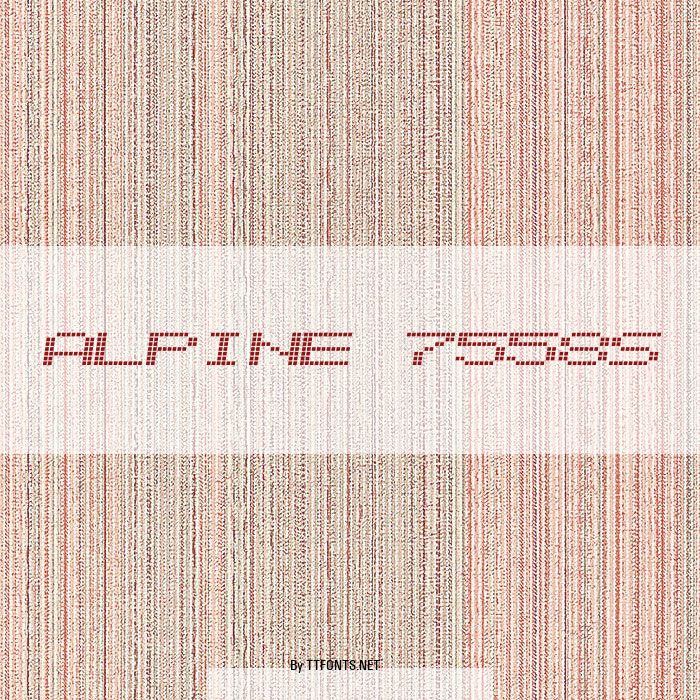 Alpine 7558S example