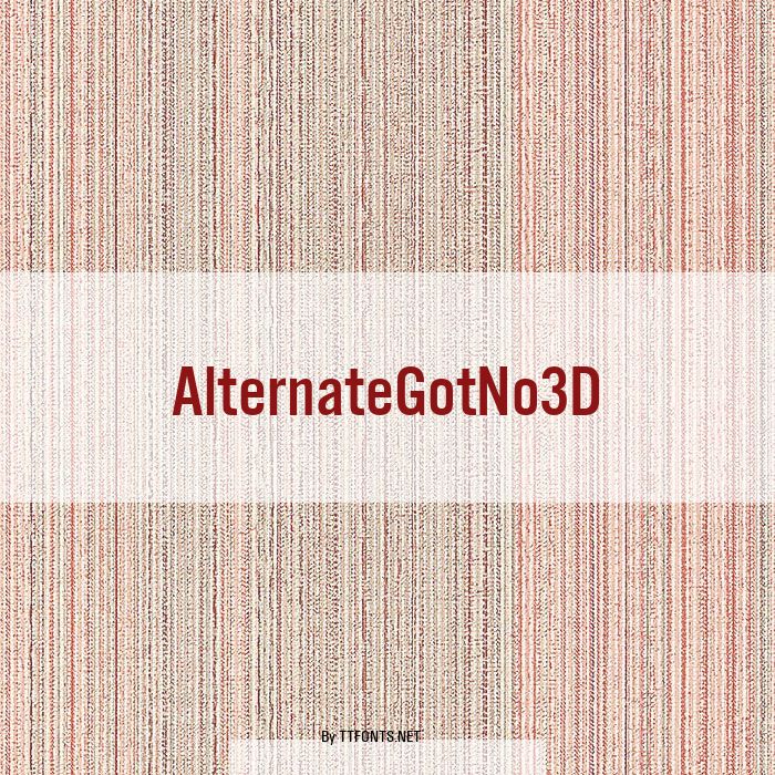 AlternateGotNo3D example