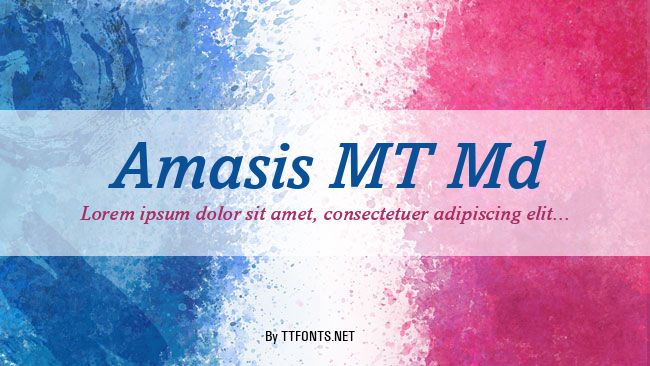 Amasis MT Md example