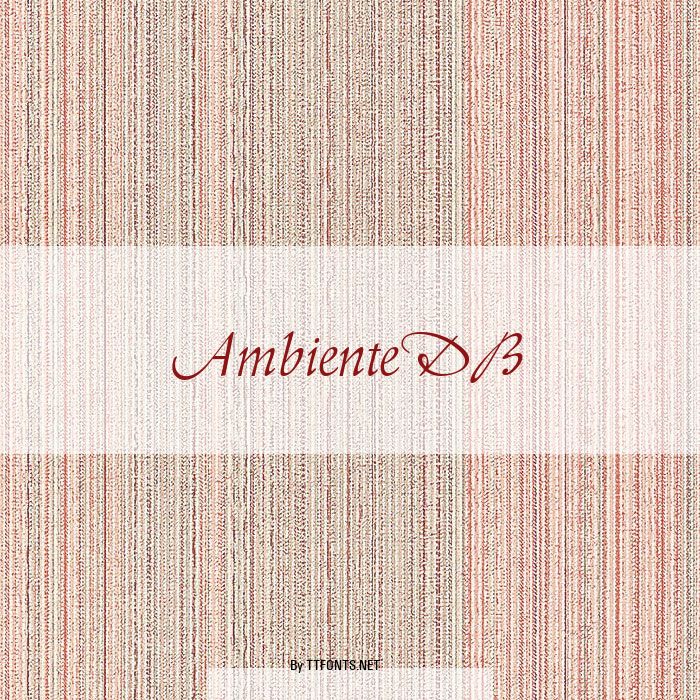 AmbienteDB example