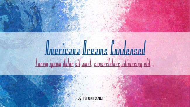 Americana Dreams Condensed example