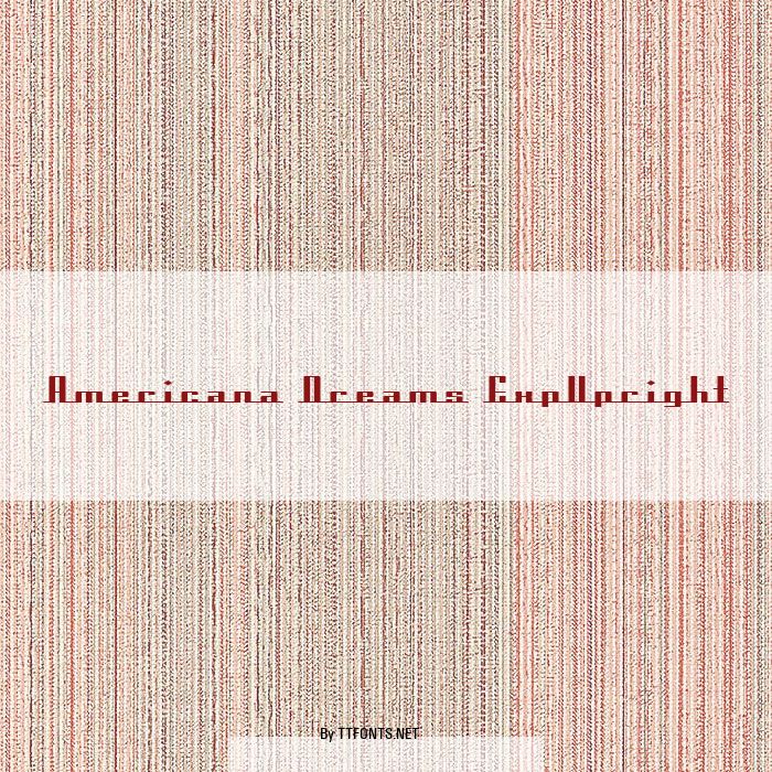 Americana Dreams ExpUpright example