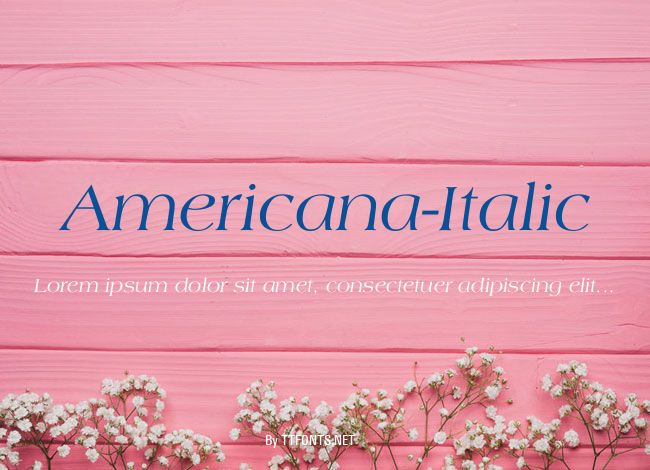 Americana-Italic example