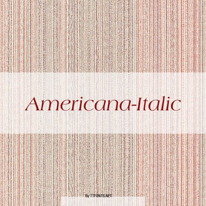 Americana-Italic example