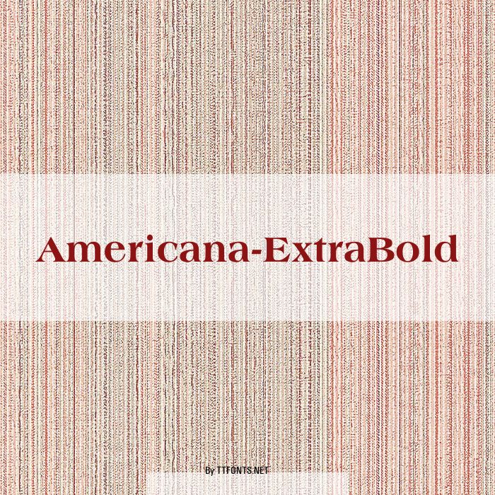 Americana-ExtraBold example