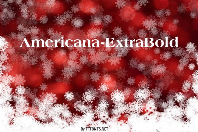 Americana-ExtraBold example