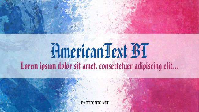 AmericanText BT example