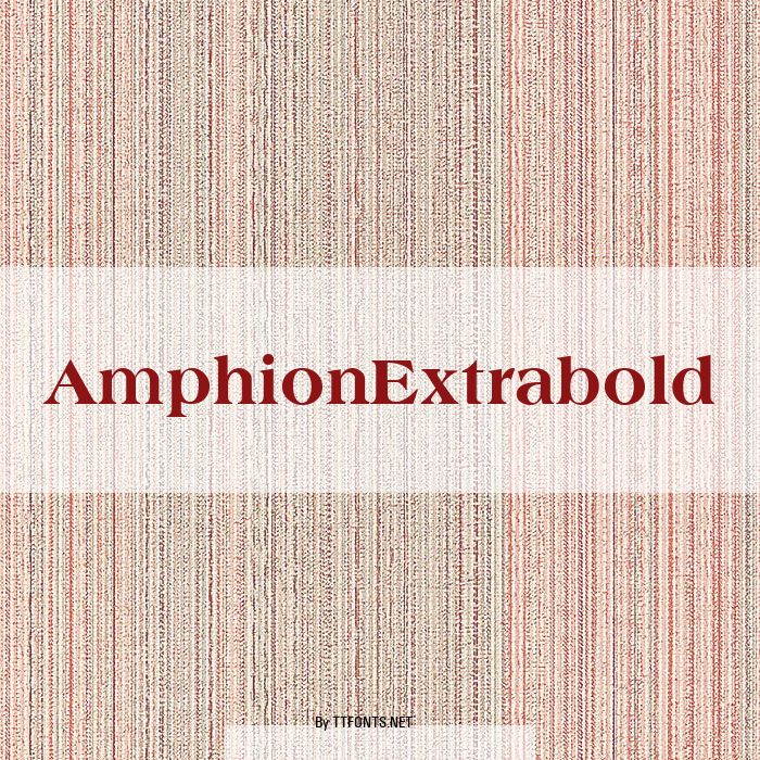 AmphionExtrabold example