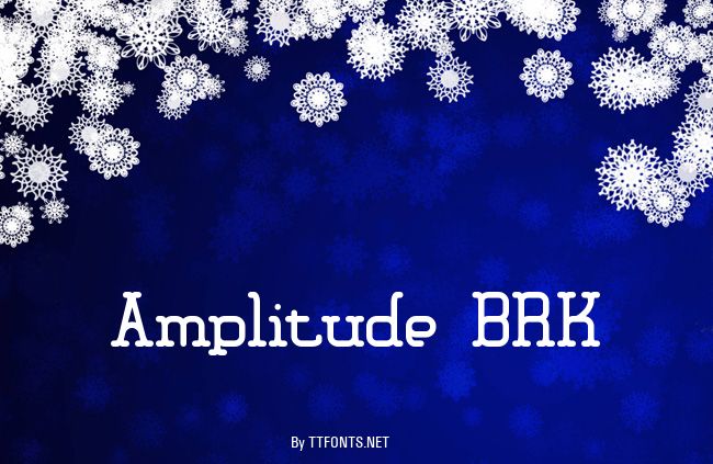 Amplitude BRK example